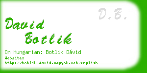 david botlik business card